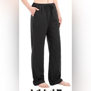 Elegant linen gauze, wide leg
Black Lounge Pants